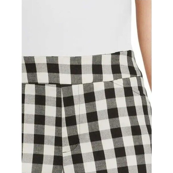 Time & Tru Women's Pull on Stretchy Cotton Blend Gingham Bermuda Shorts, XXL - Picture 3 of 5